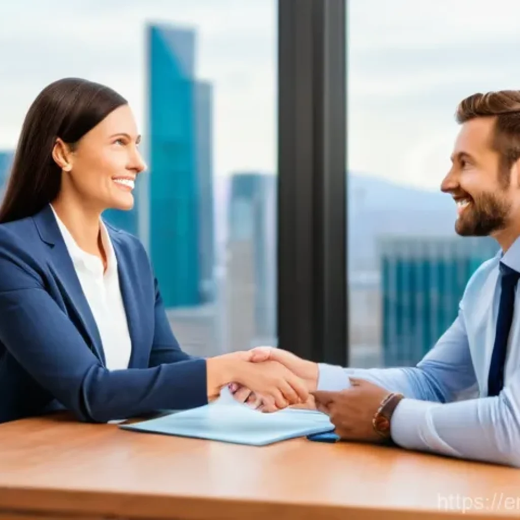 펀드투자상담사와 고객 재무 건강 관리 사례 - **Prompt: The Human Touch in Financial Planning**
"A diverse couple, a man in his late 30s and a...