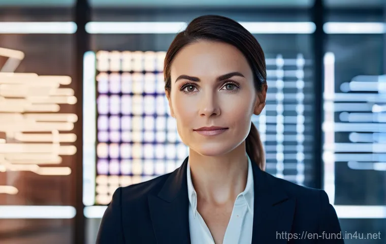 펀드투자상담사 자격증의 유효성 검토 - **Prompt:** A highly professional female financial advisor, in her late 30s, dressed in a sharp busi...